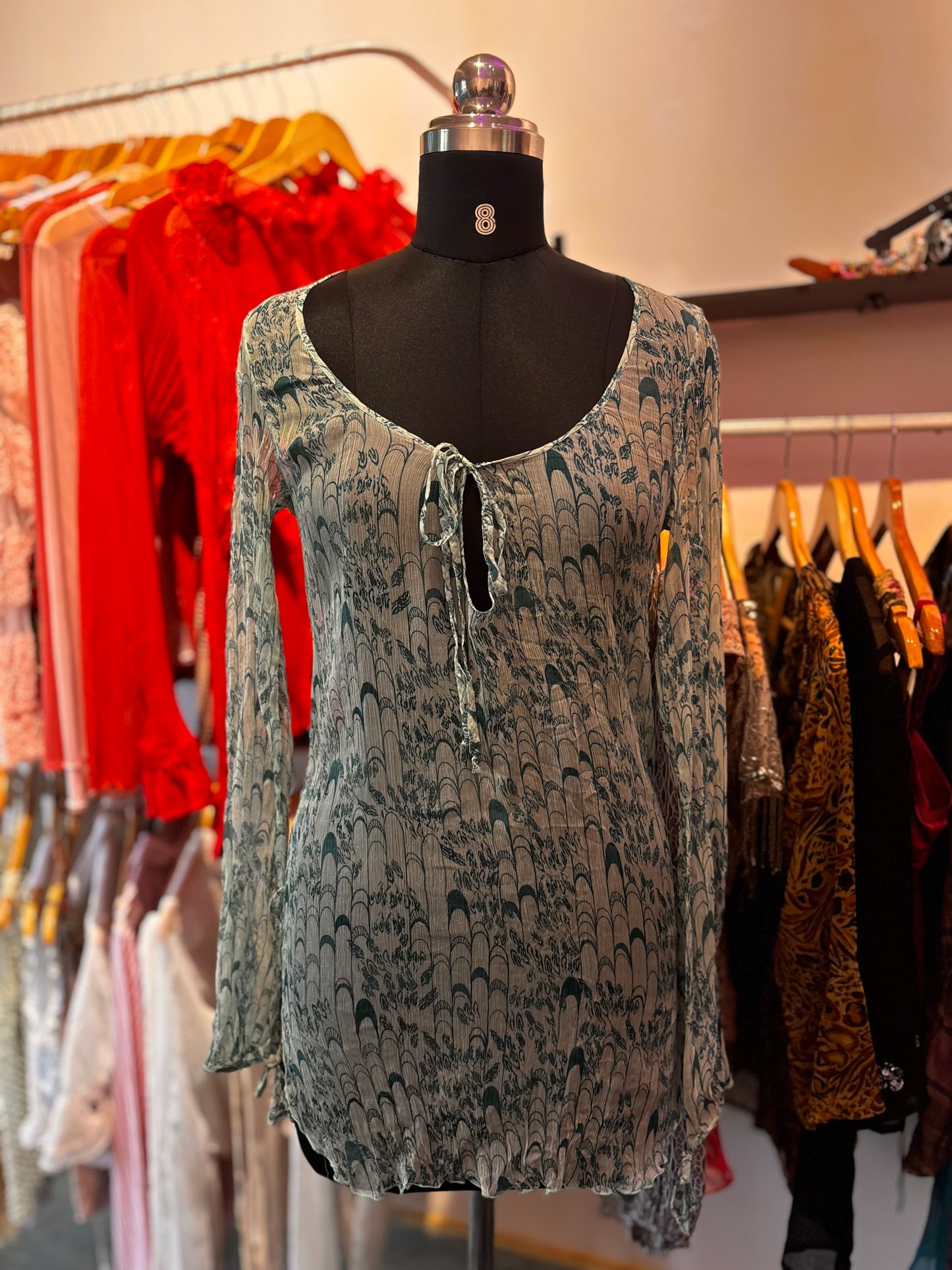 European summer silk top