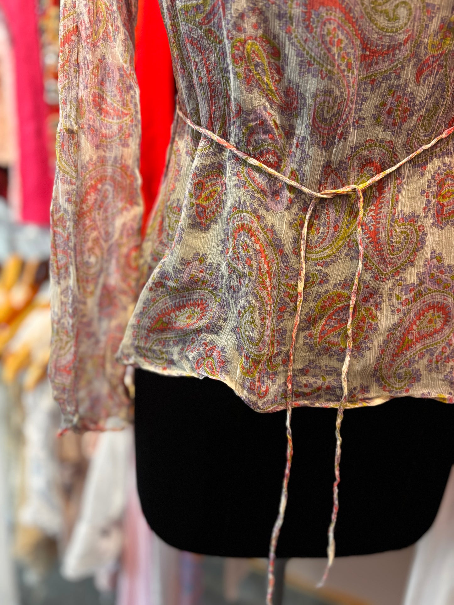 2000’s paisley silk top