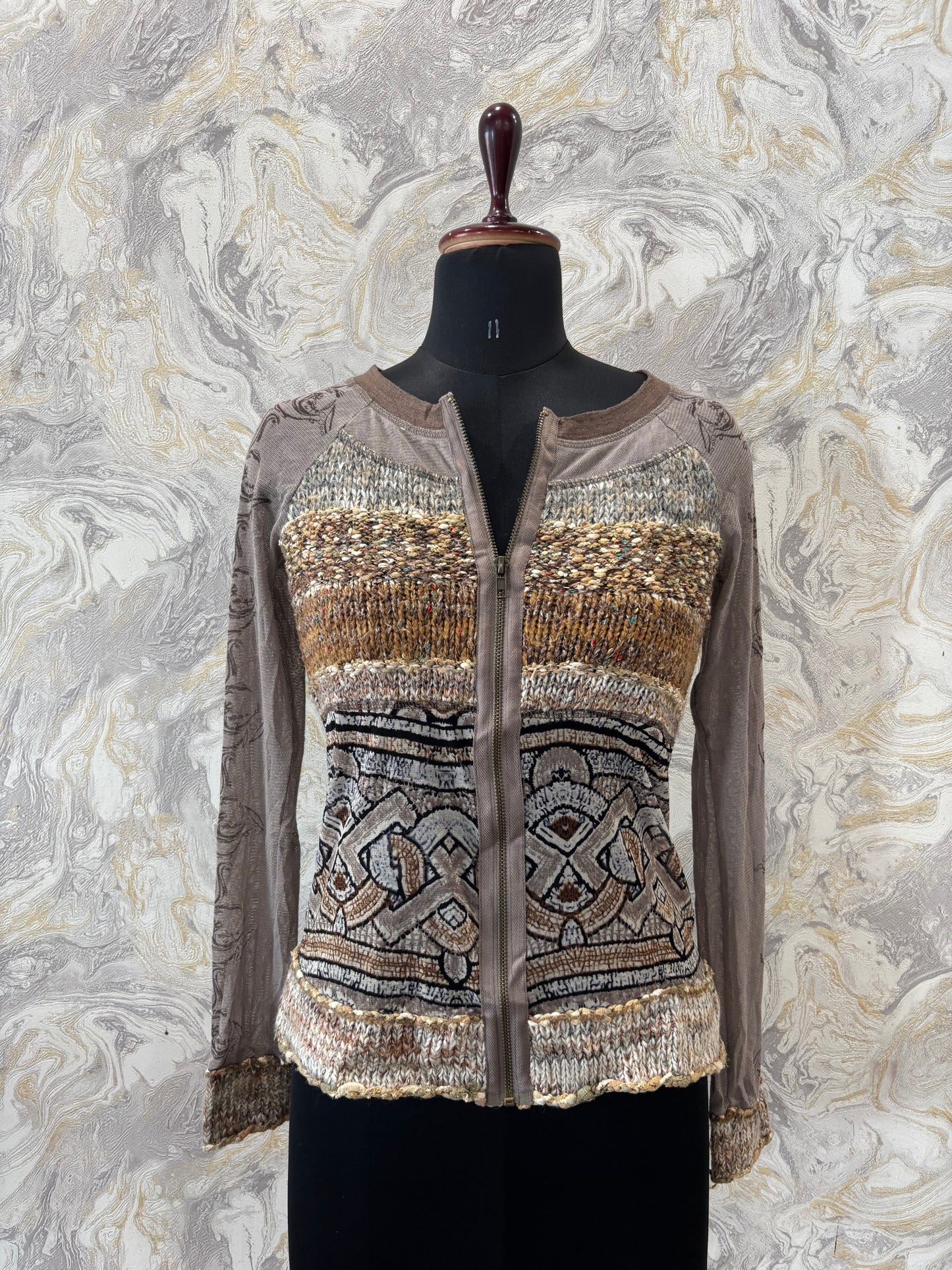 Super vintage wool embroidery shacket