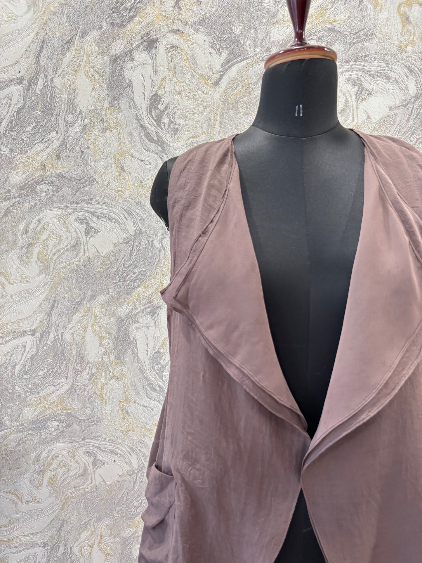 Brown overwear with pockets