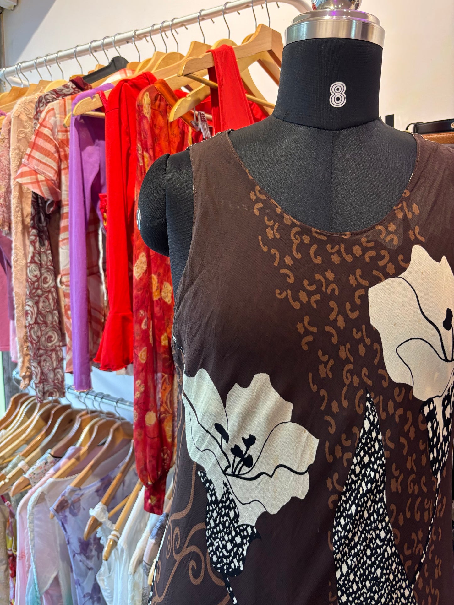 Vintage brown layered dress