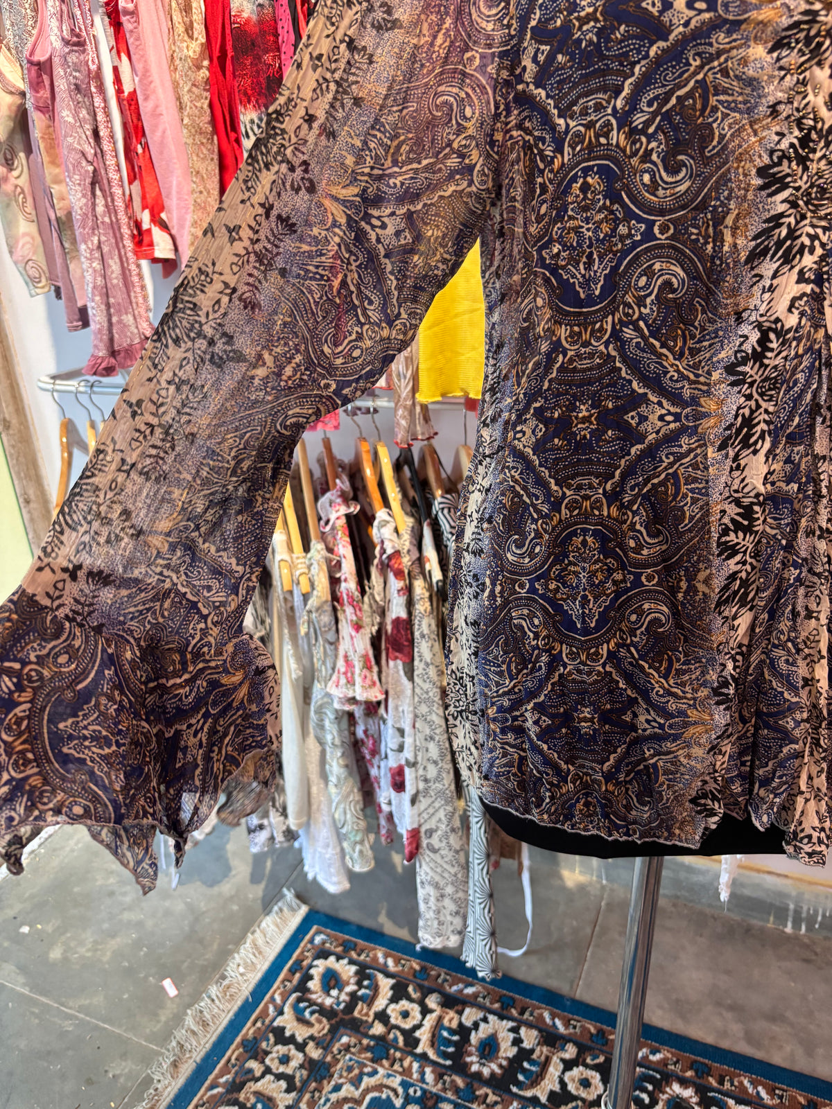Vintage Paisley & Floral V-Neck Tunic