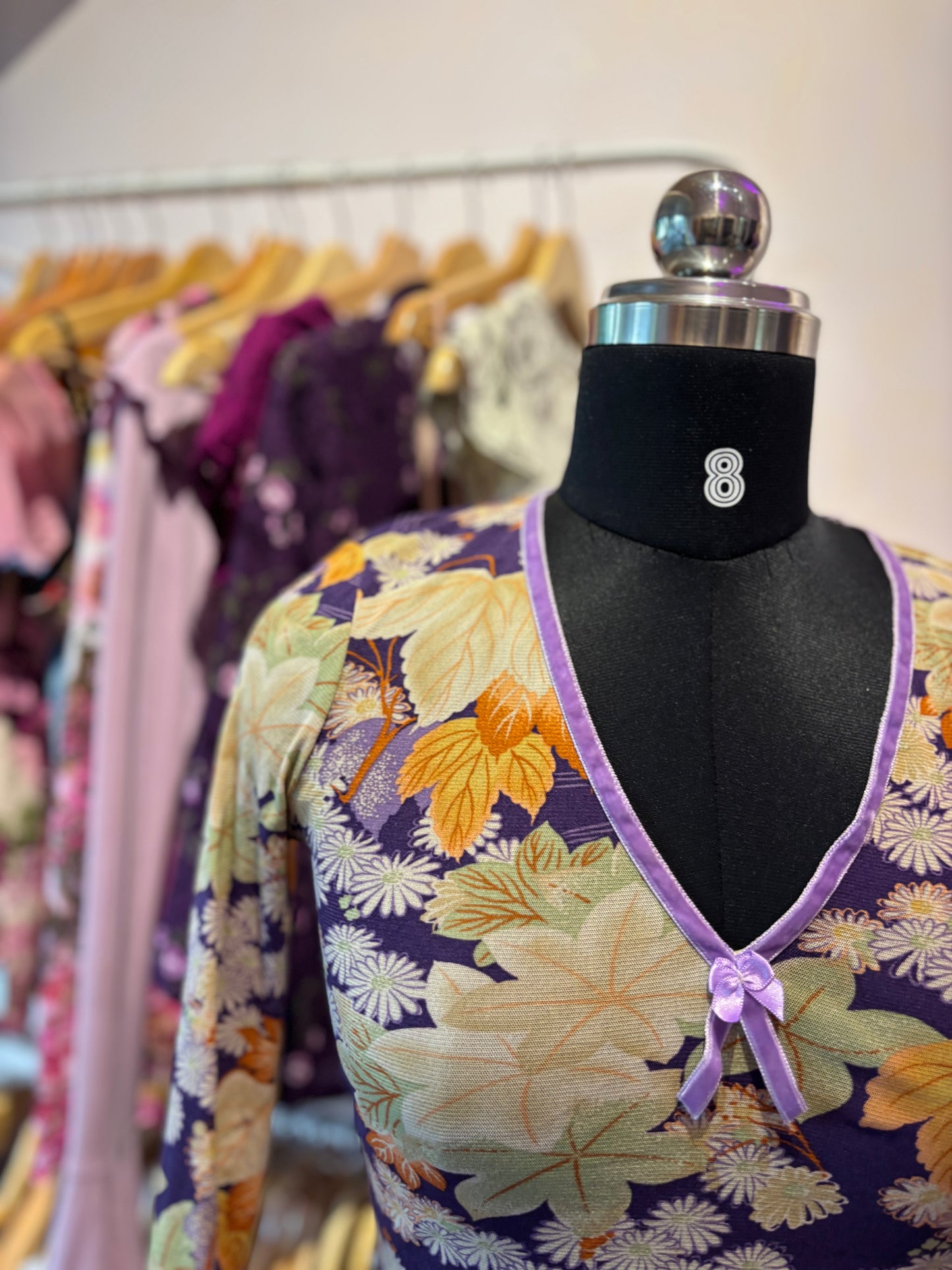 Vintage purple floral top