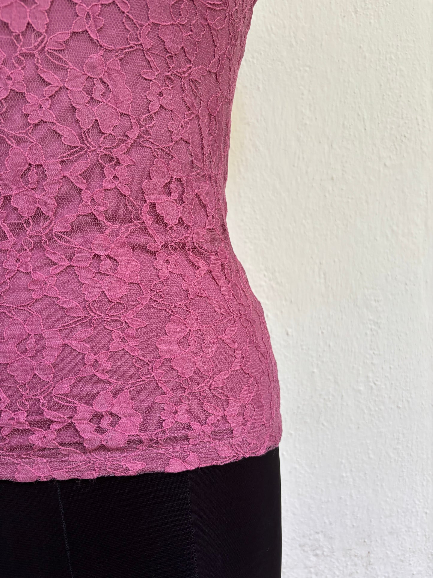 Pink lacy cami