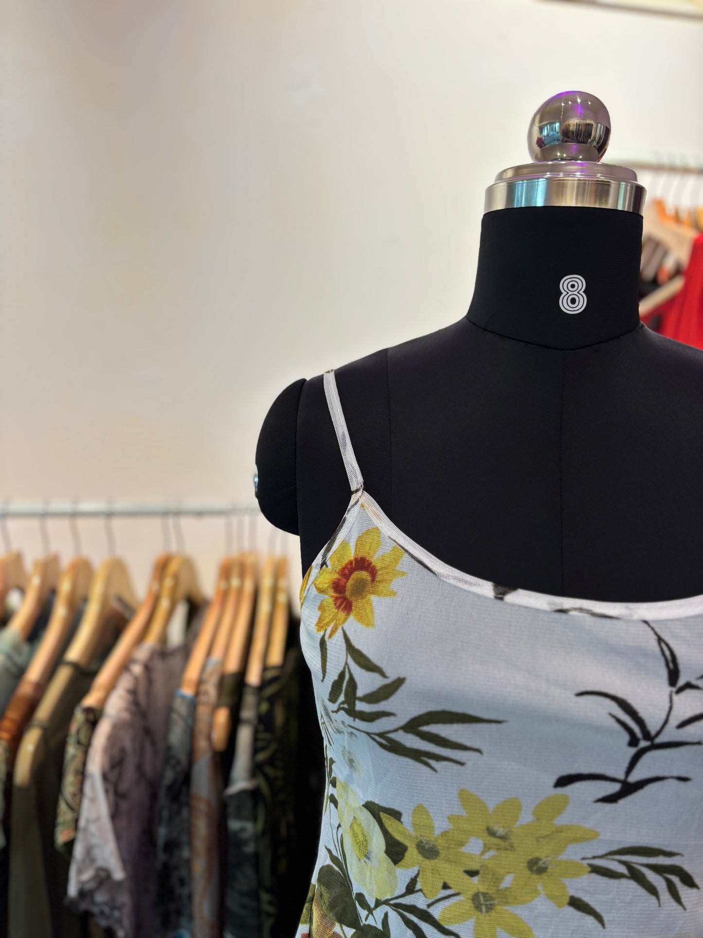 White floral cami