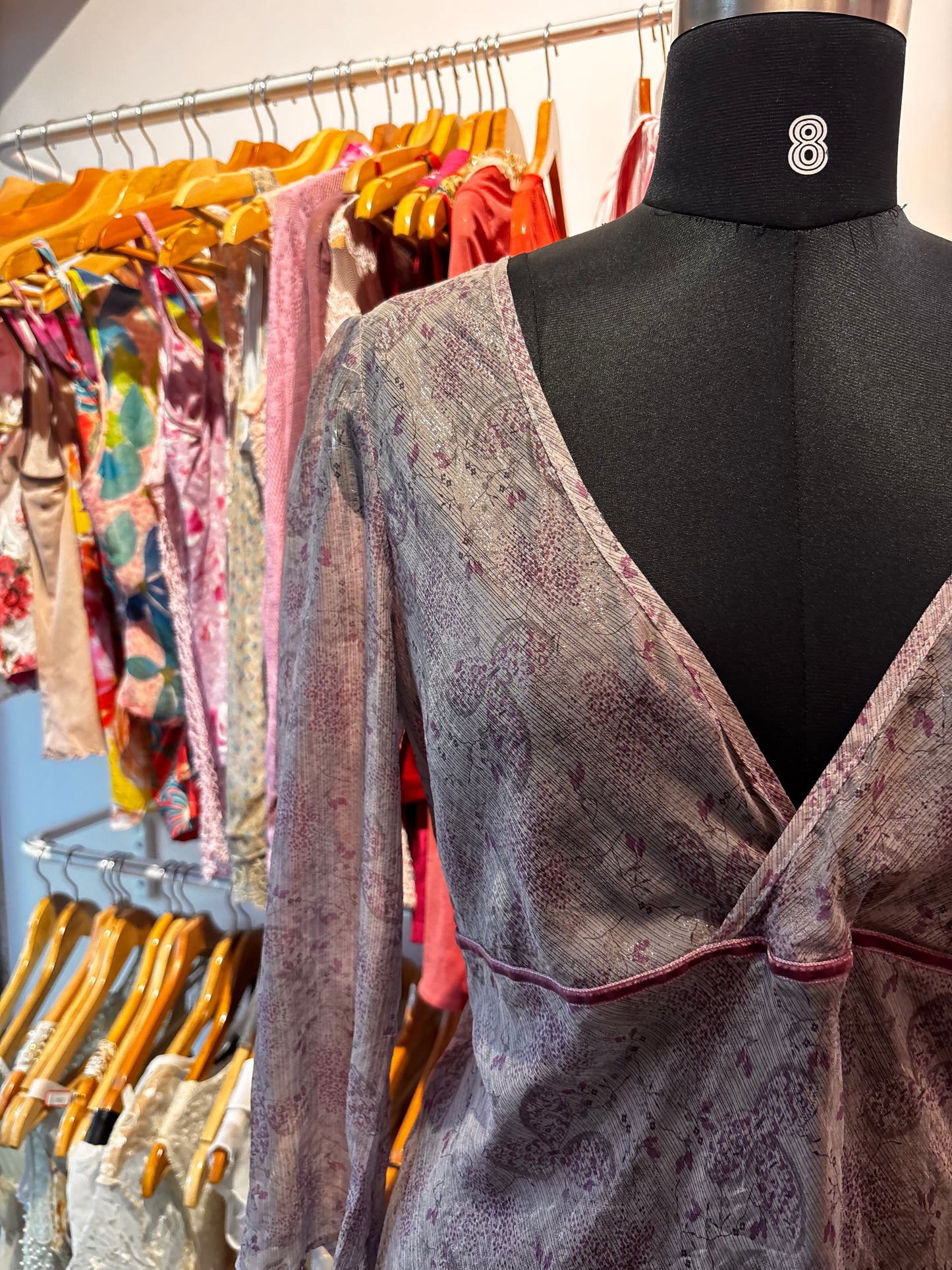 Lavender silk top