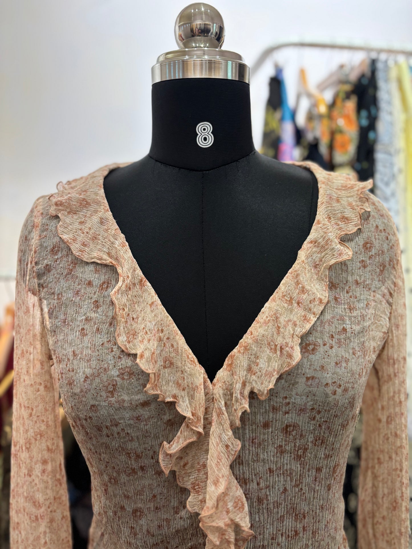 Floral love chiffon vintage top