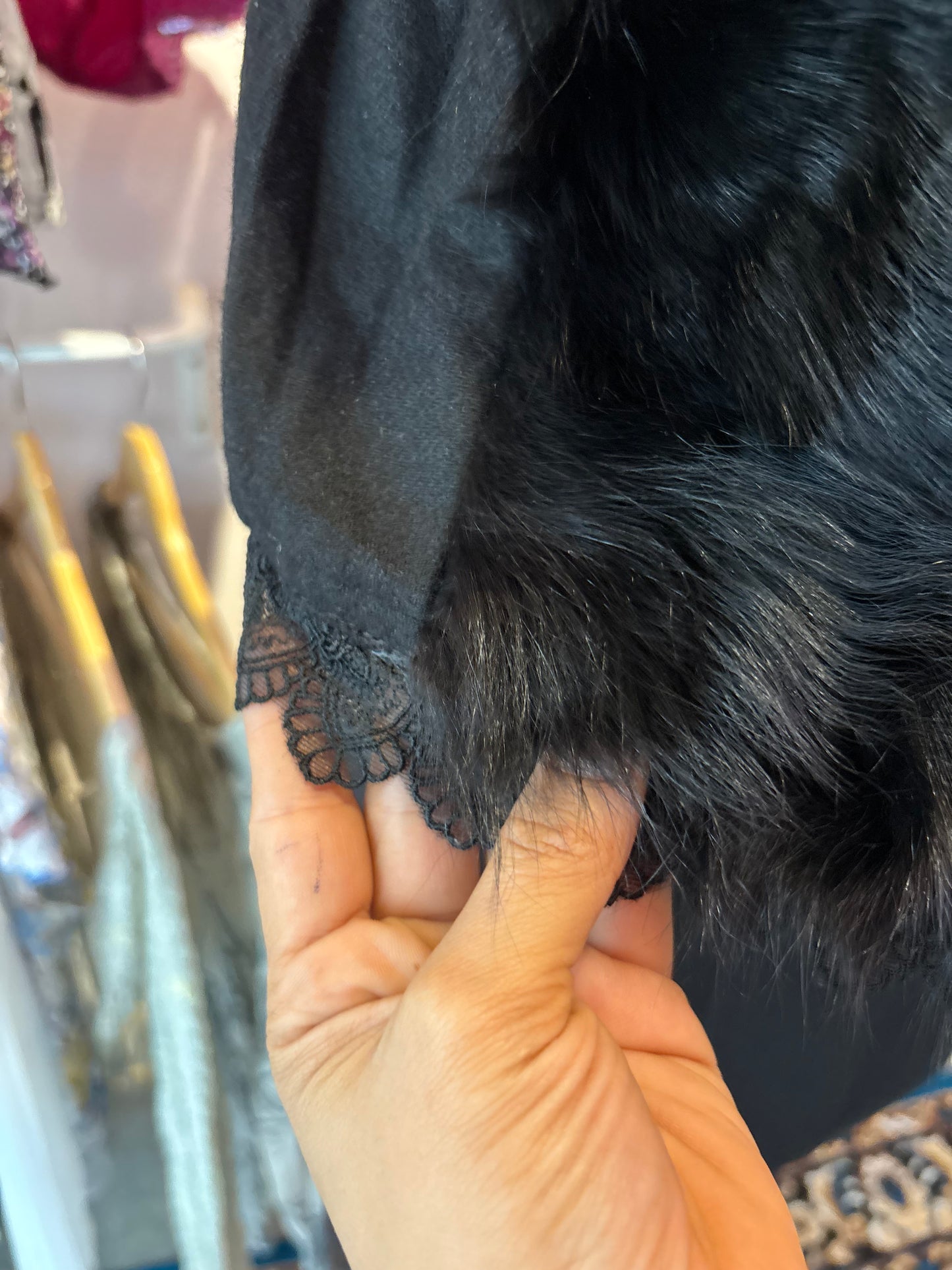 Lacy fur vintage jacket