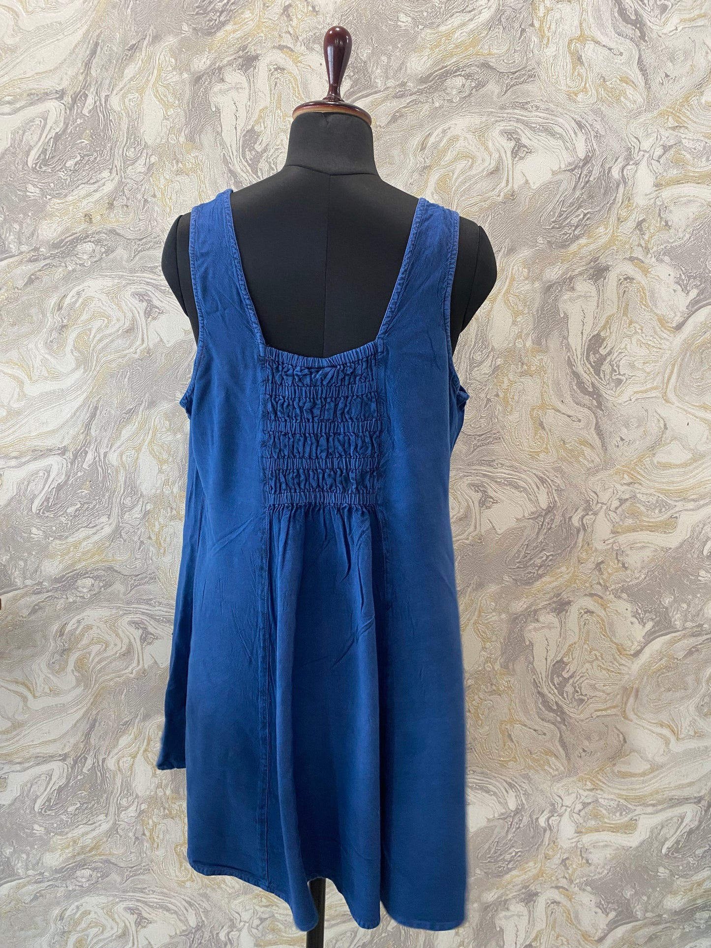 Blue embroidered dress