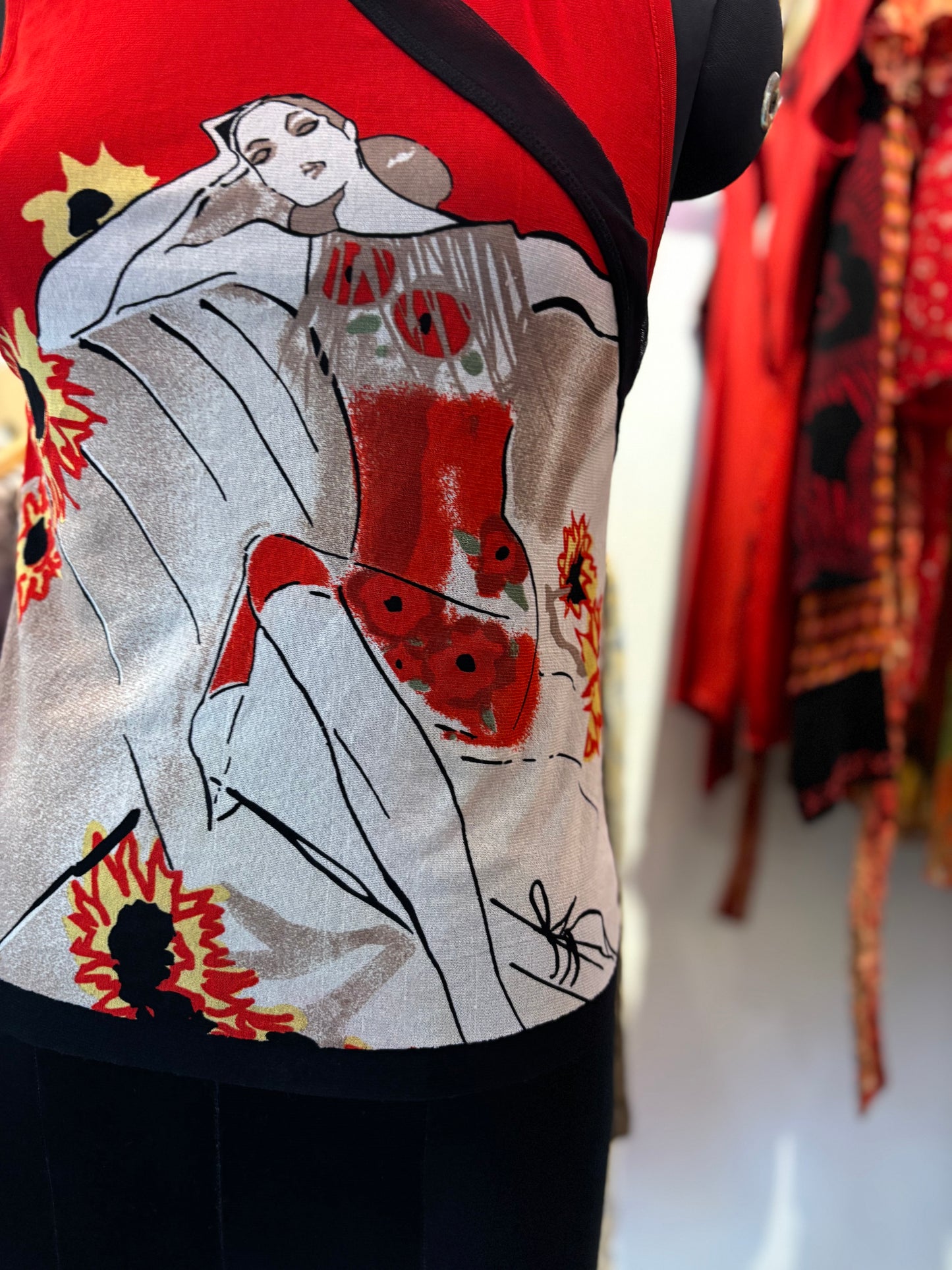 Red lady top