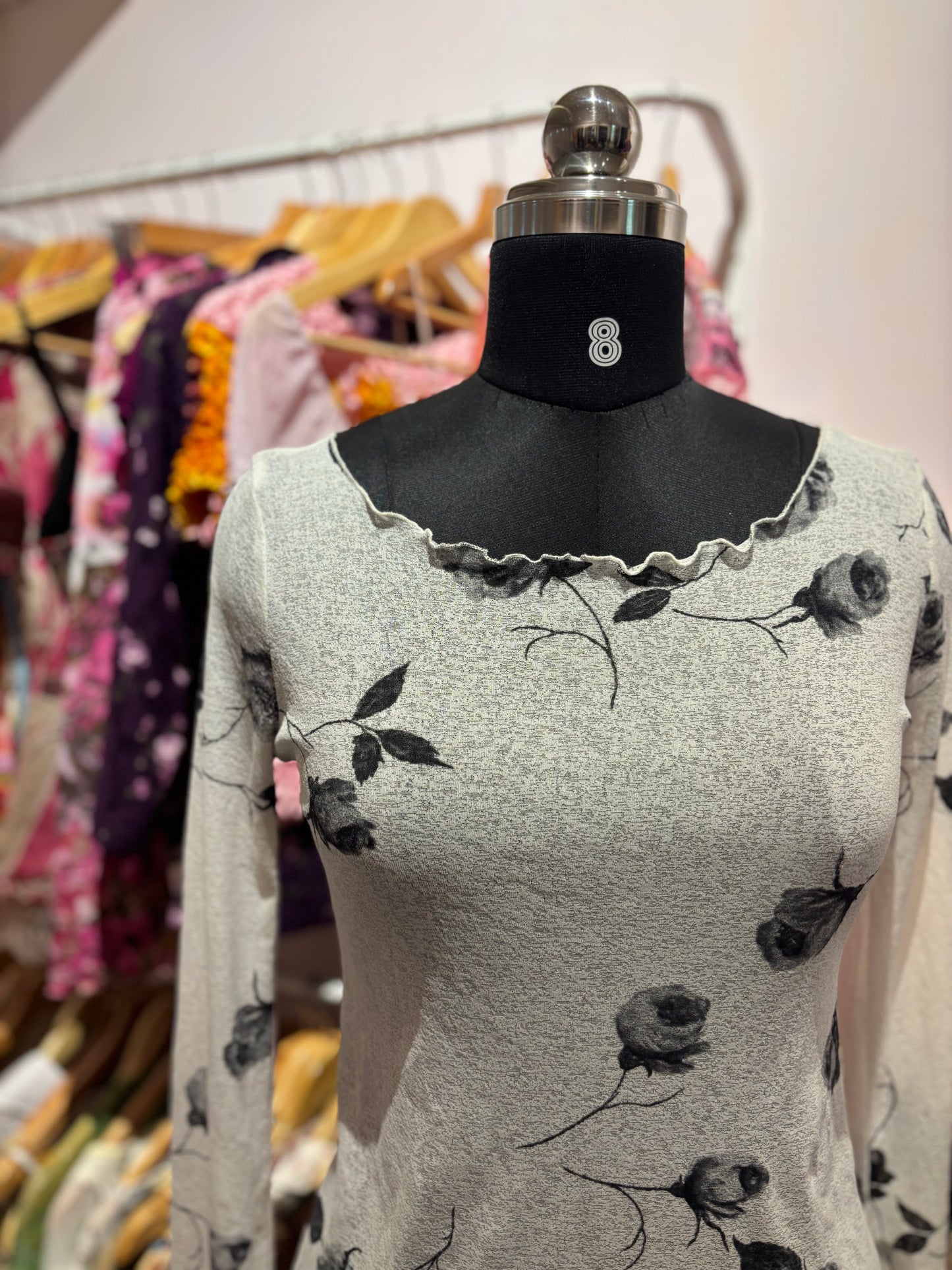 Monochrome Rose  top