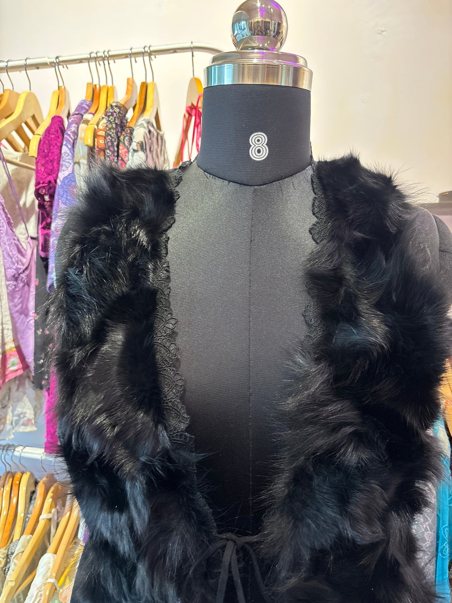 Lacy fur vintage jacket