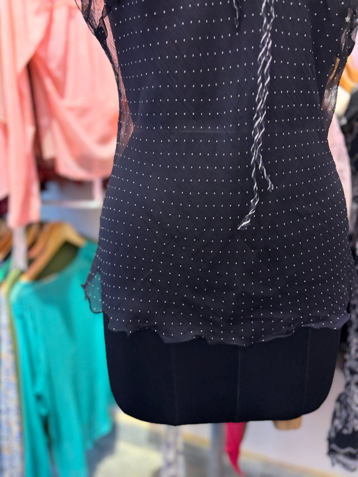 Polka 100 percent silk beauty