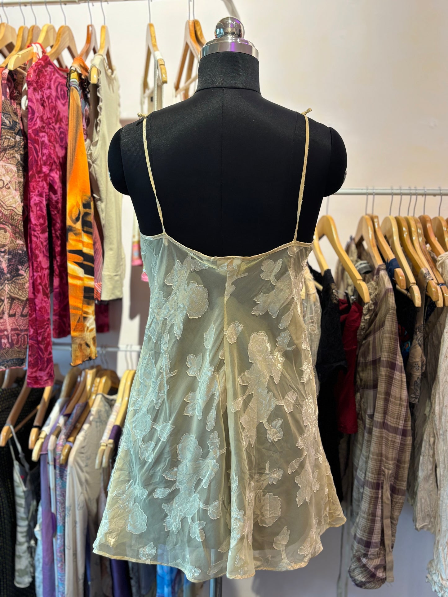 Butter yellow slip dress