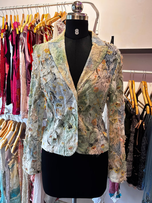 Distress lacy blazer! Rare find