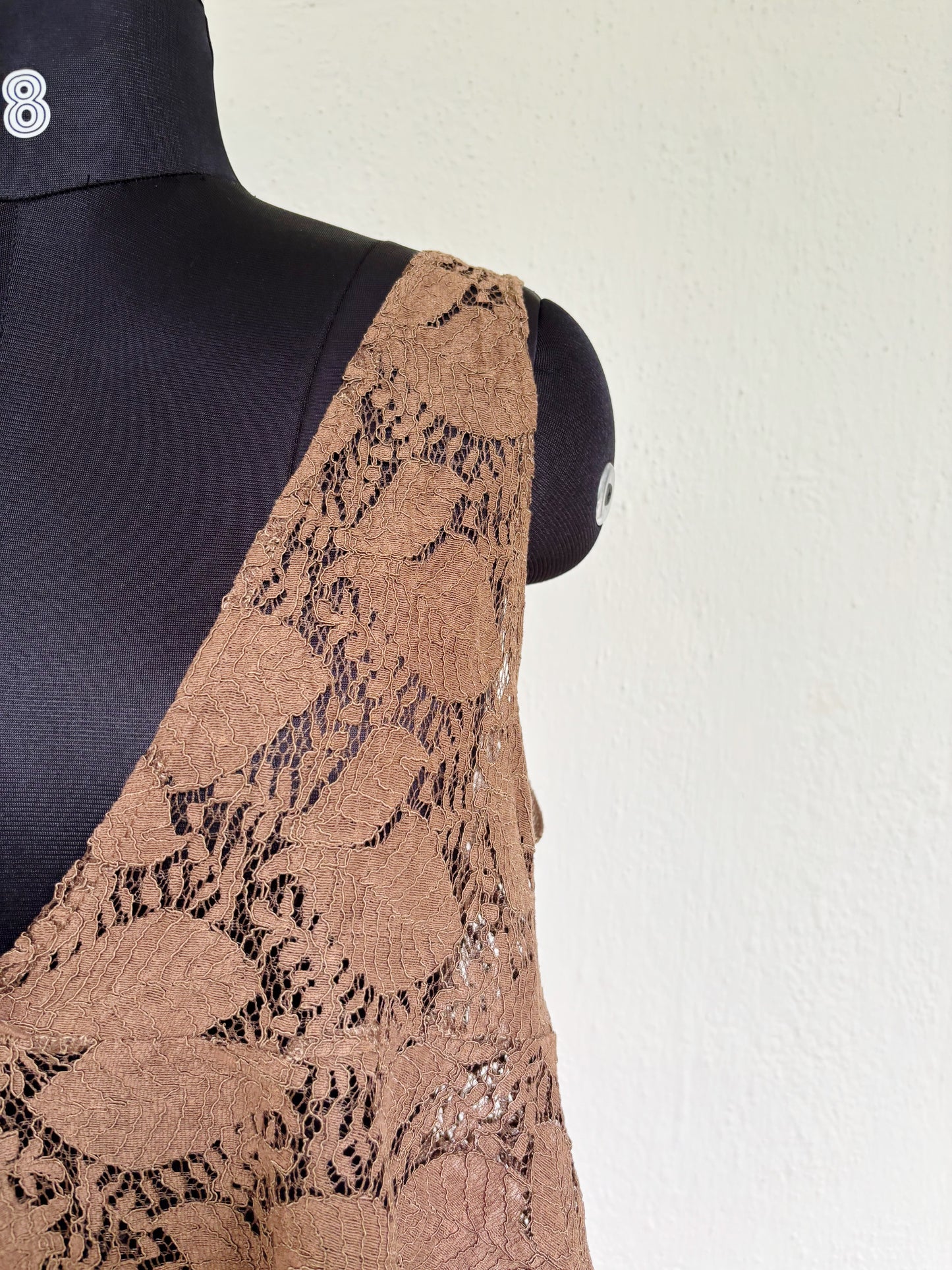 Coffee lacy top