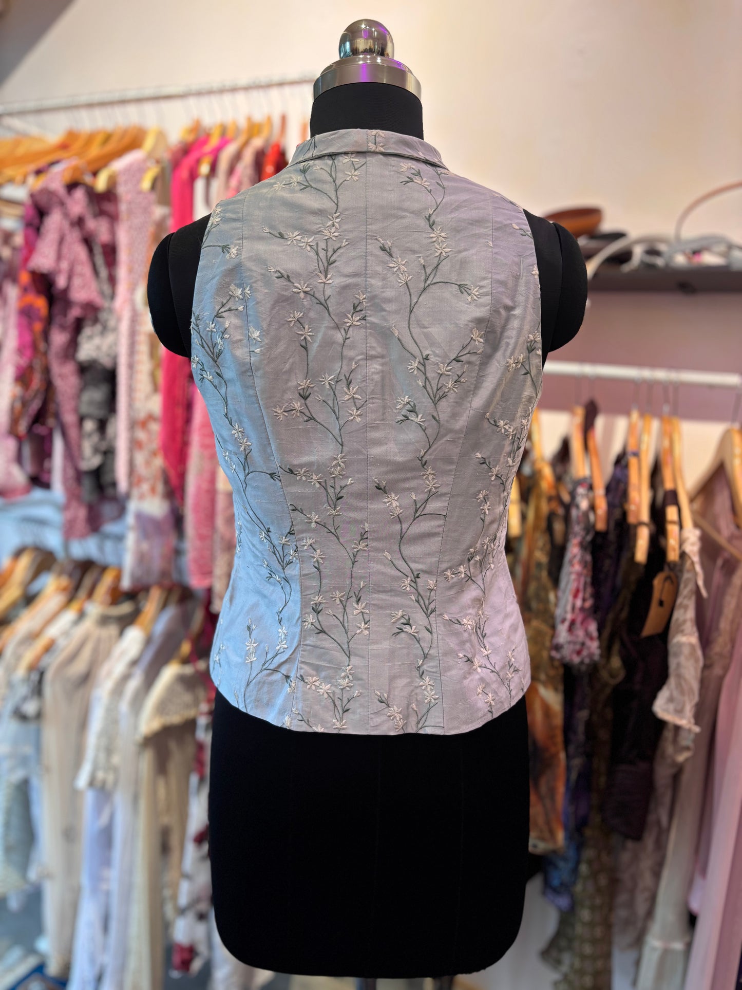 Embroidered corset/shacket