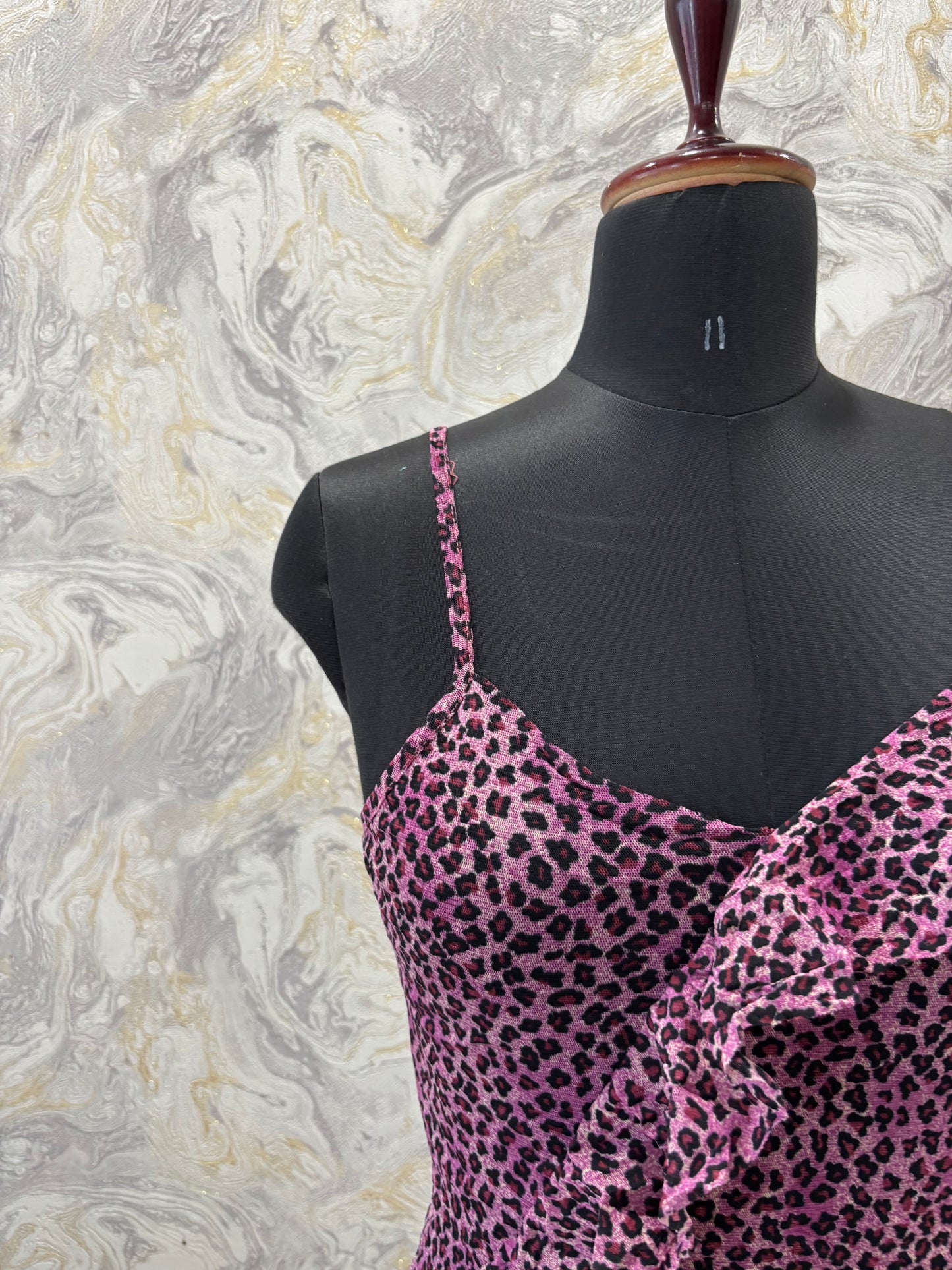 cheetah ruffle cami