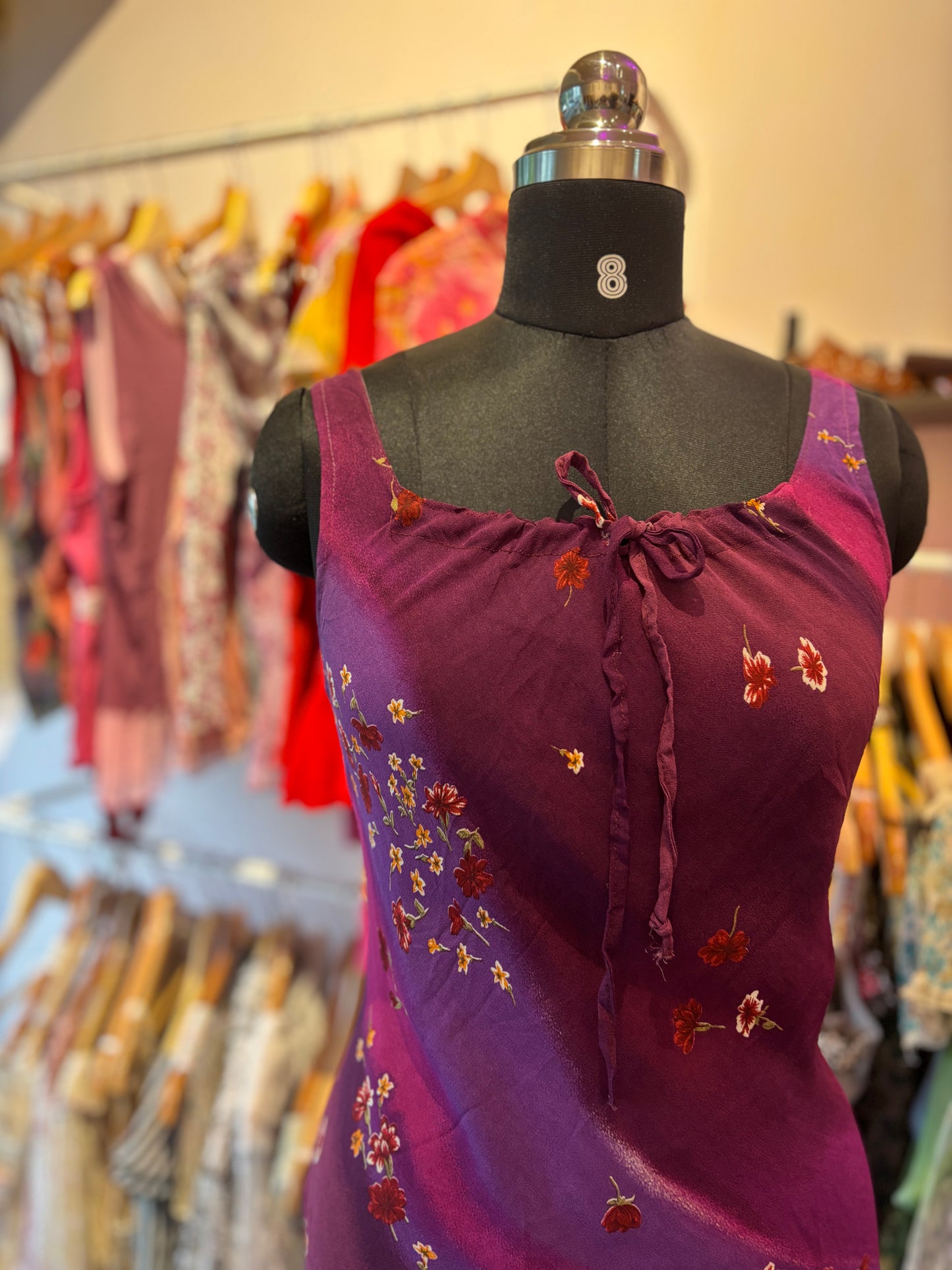 Shades of purple floral dress