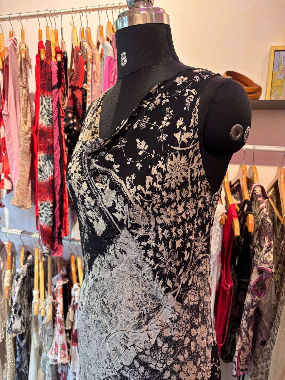 Vintage baroque inspired midnight dress
