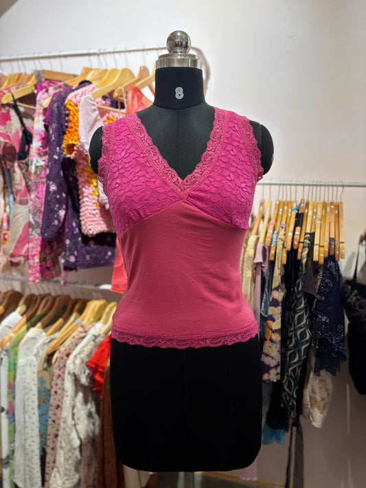 Pink lacy top