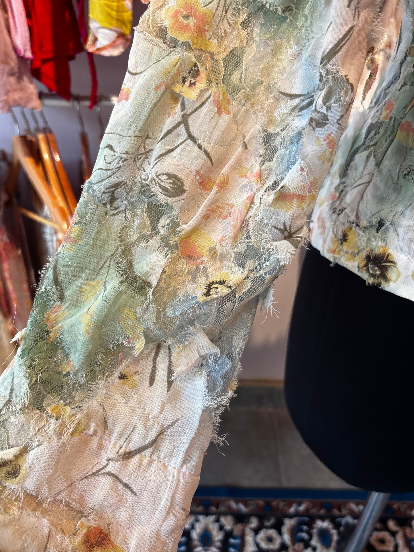 Distress lacy blazer! Rare find