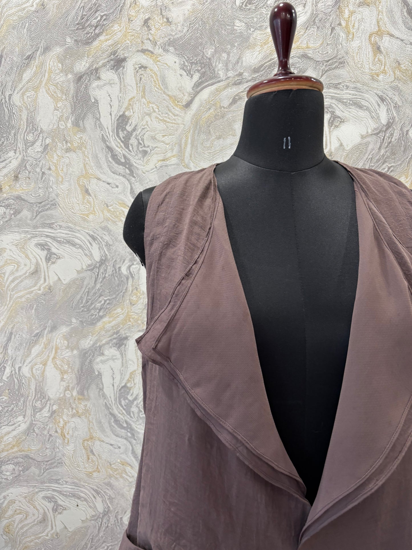 Brown overwear with pockets