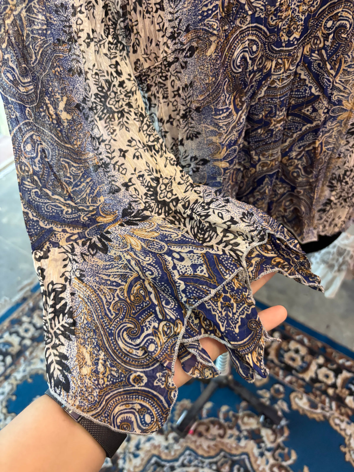 Vintage Paisley & Floral V-Neck Tunic