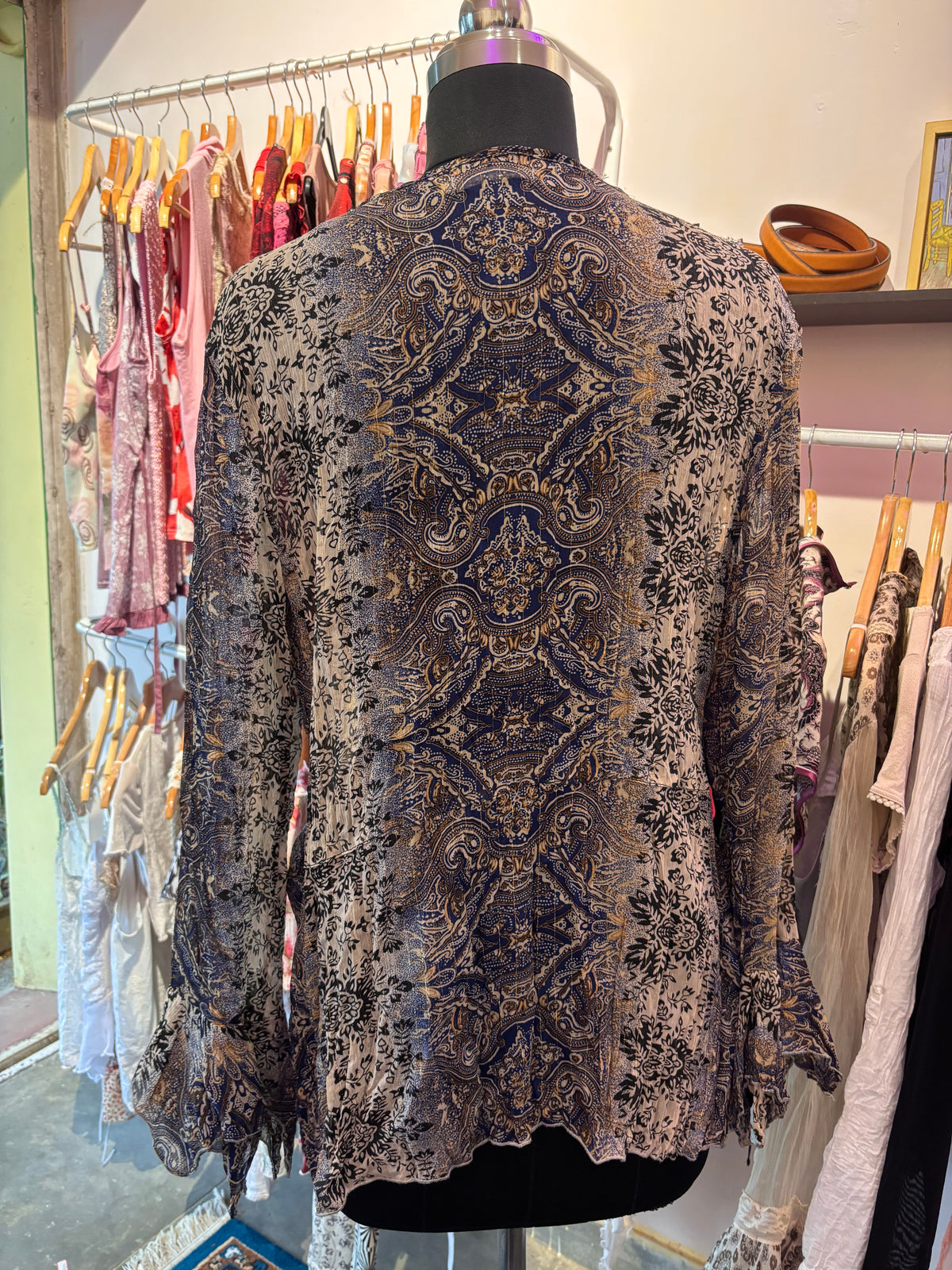 Vintage Paisley & Floral V-Neck Tunic