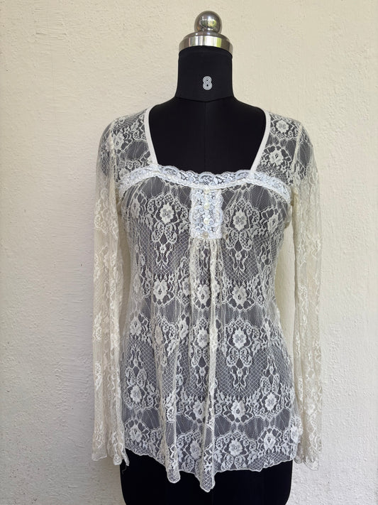 White fairy lacy top