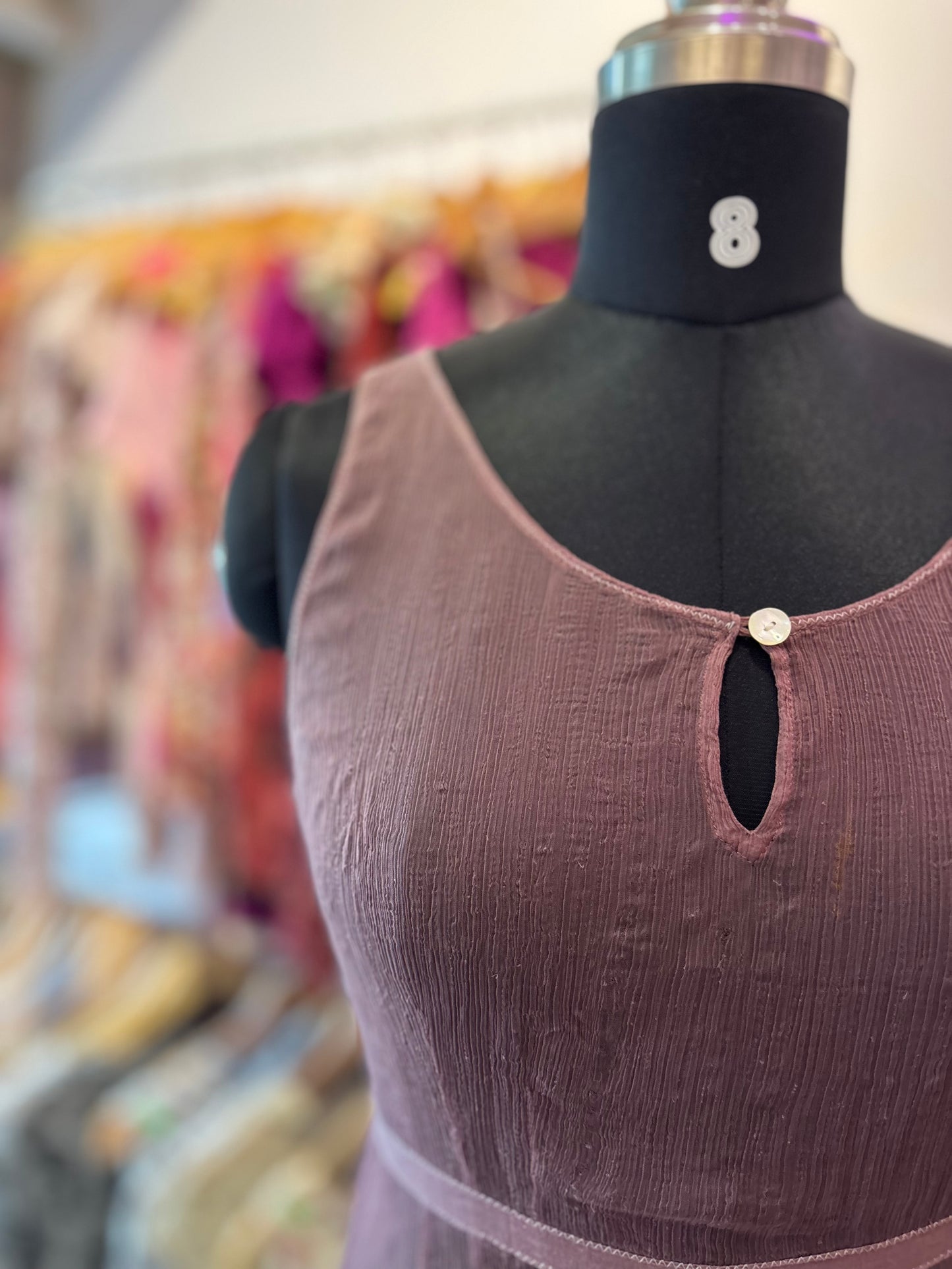 Sunset purple silk top