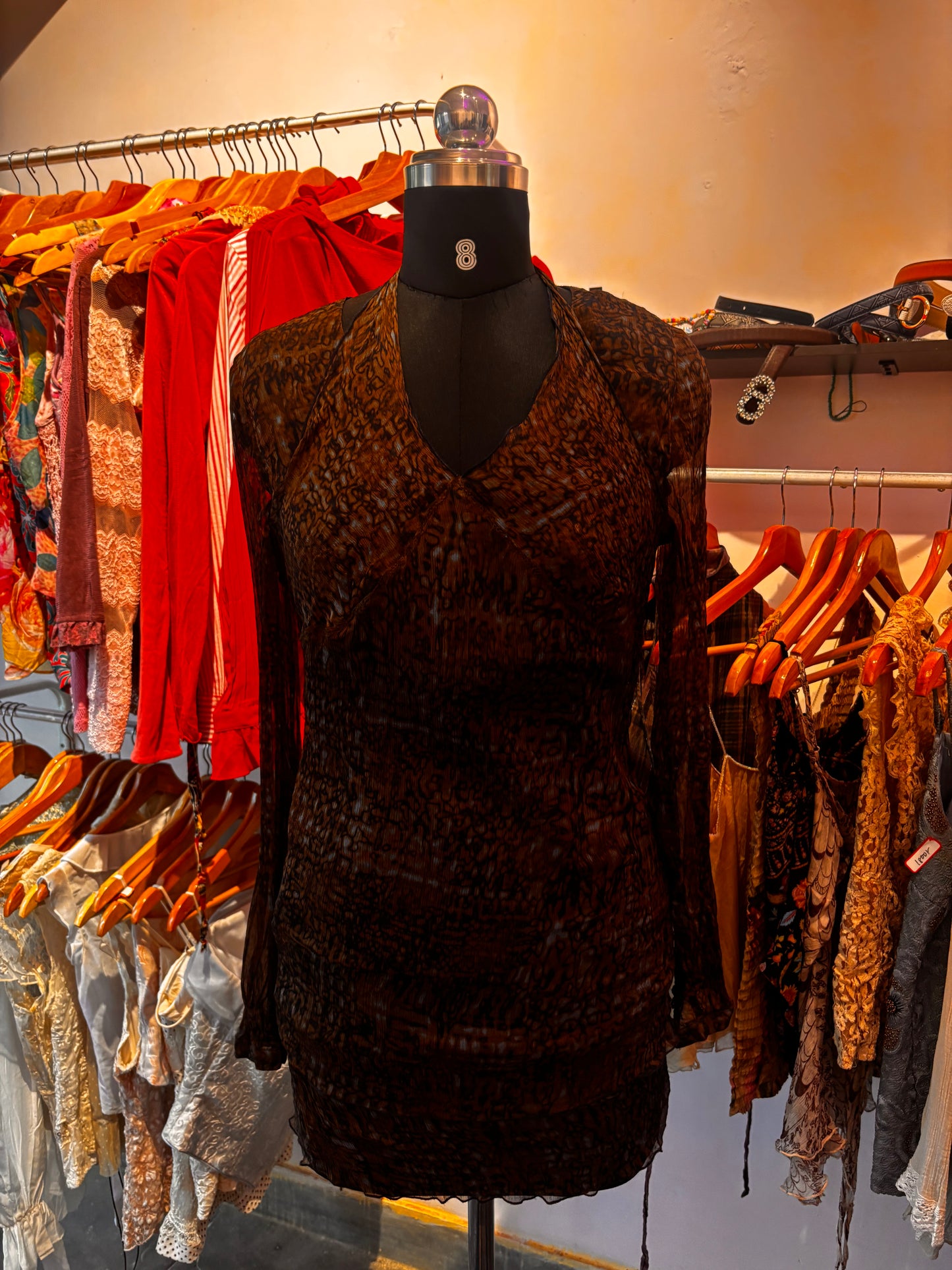 Vintage brown short dress