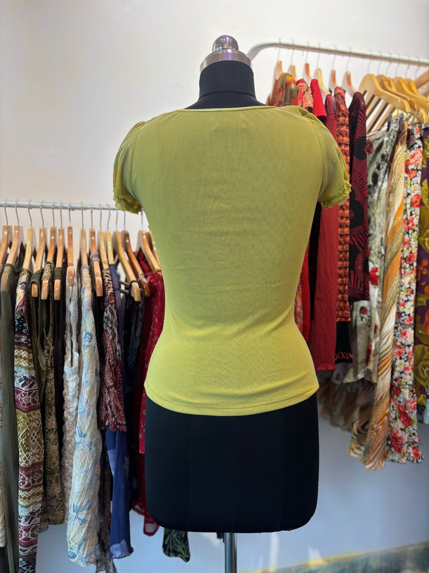 Lime milkmaid top