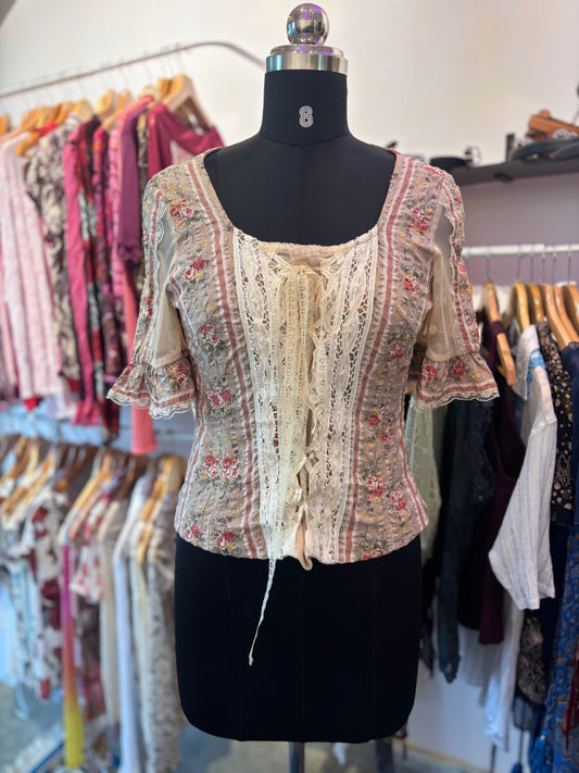 Vintage Floral Lace corset