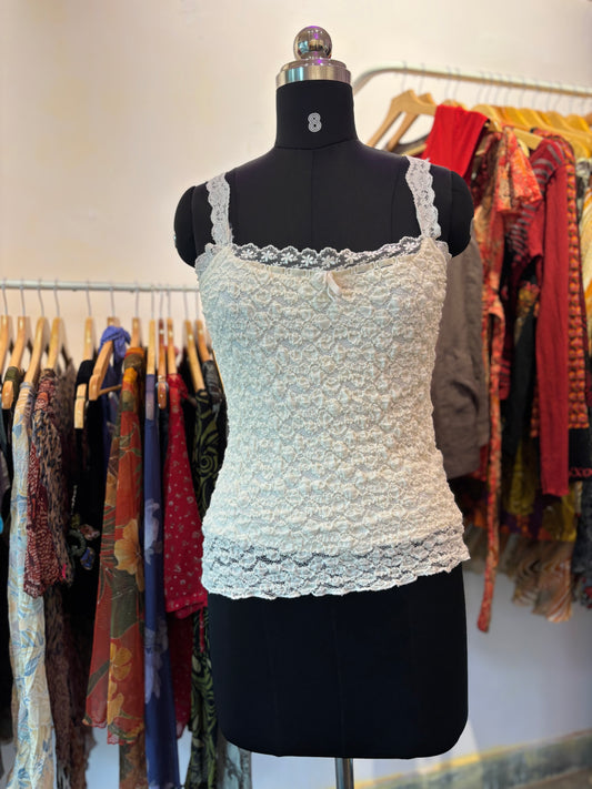Goddess white lacy top