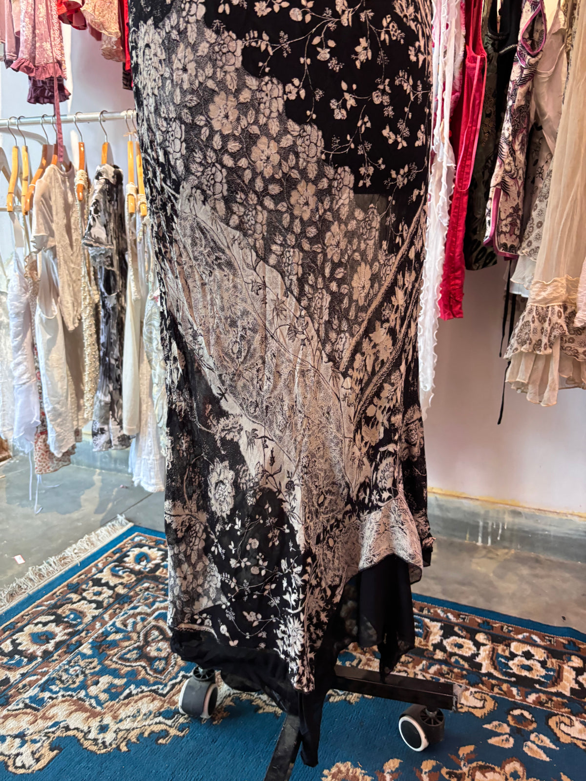 Vintage baroque inspired midnight dress