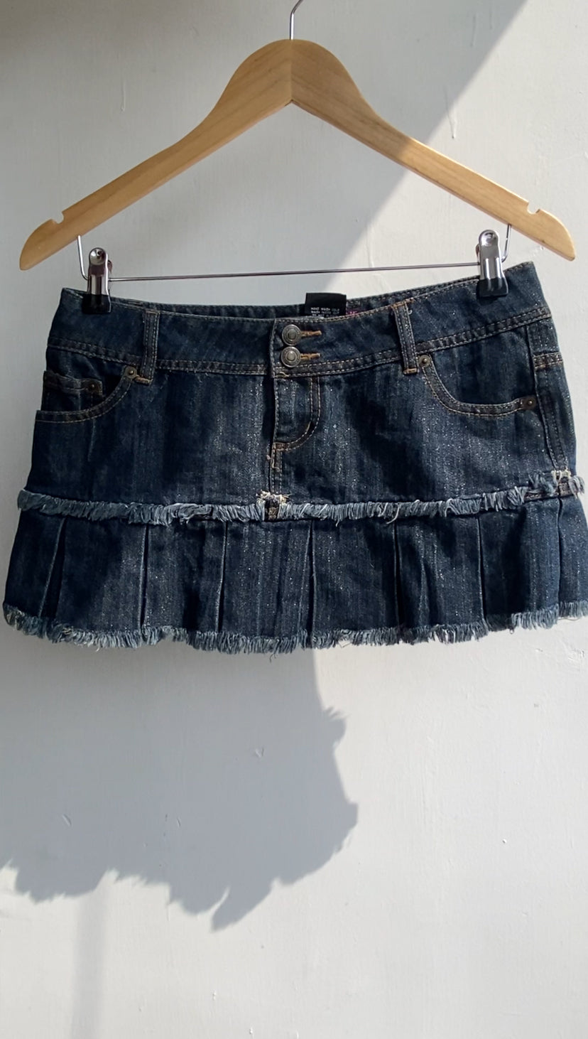 Micro denim skirt