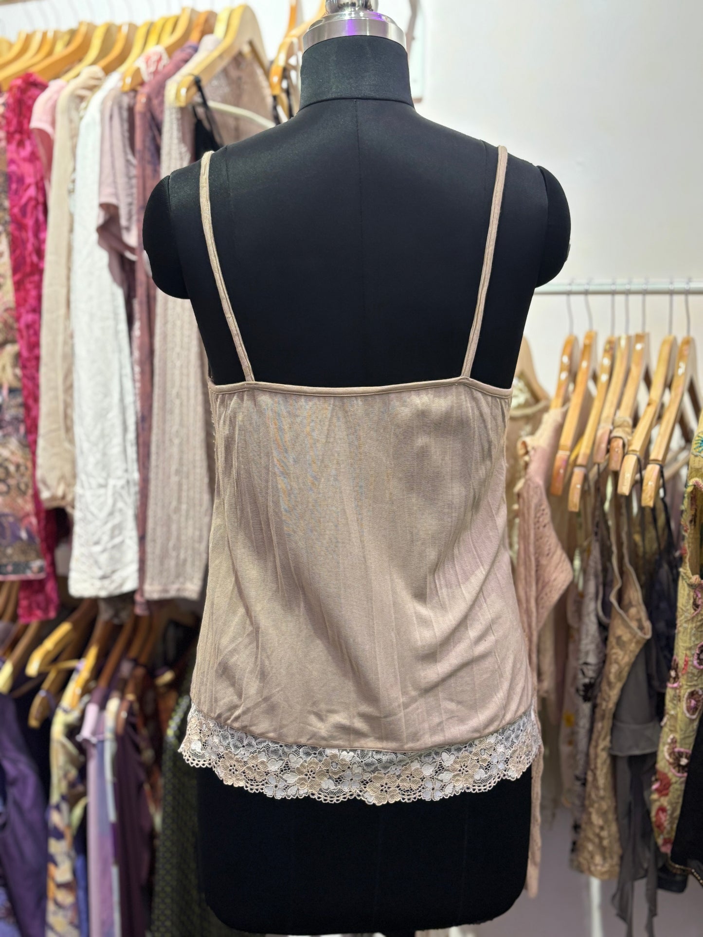 Cream lacy vintage cami