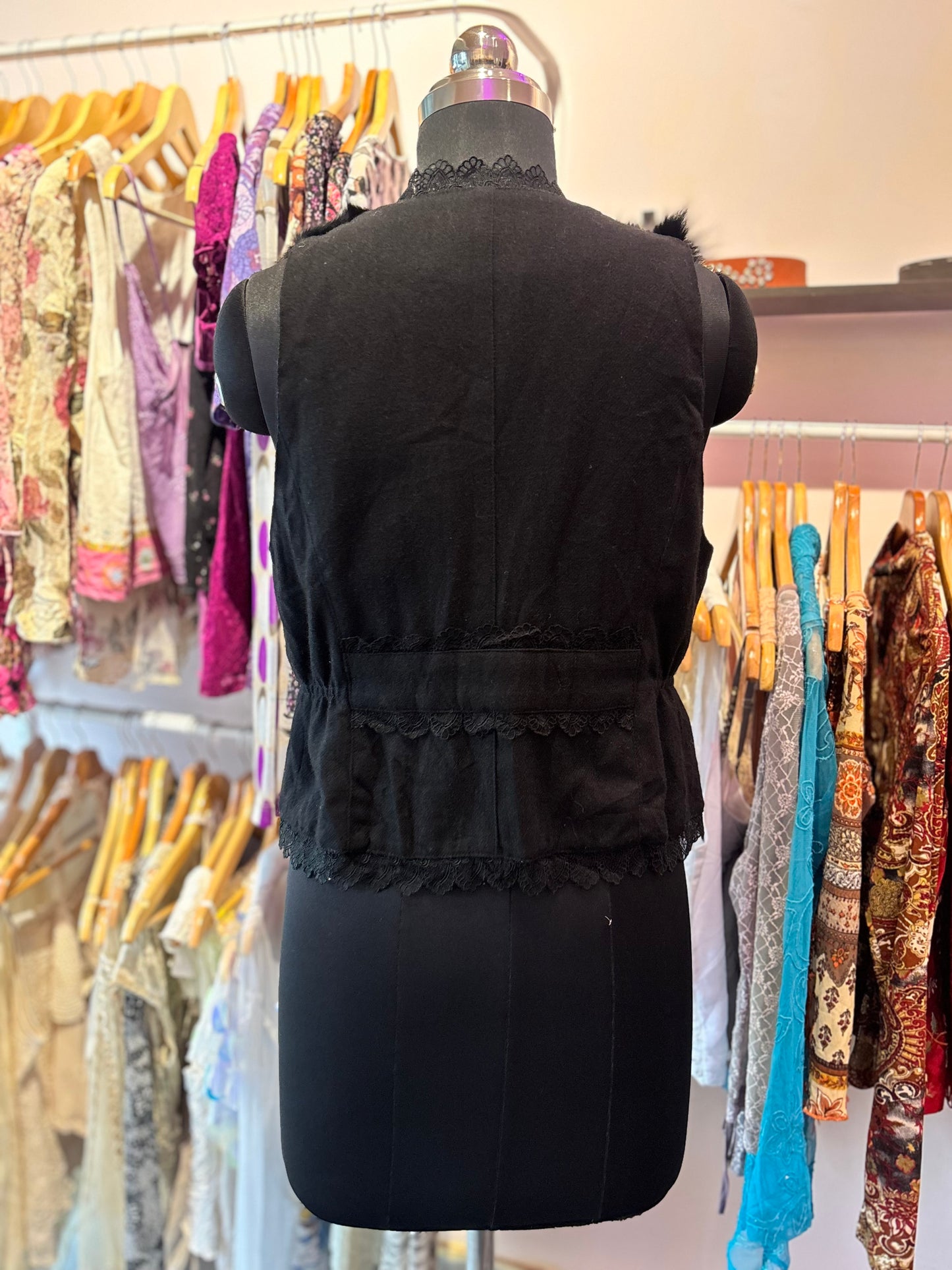 Lacy fur vintage jacket