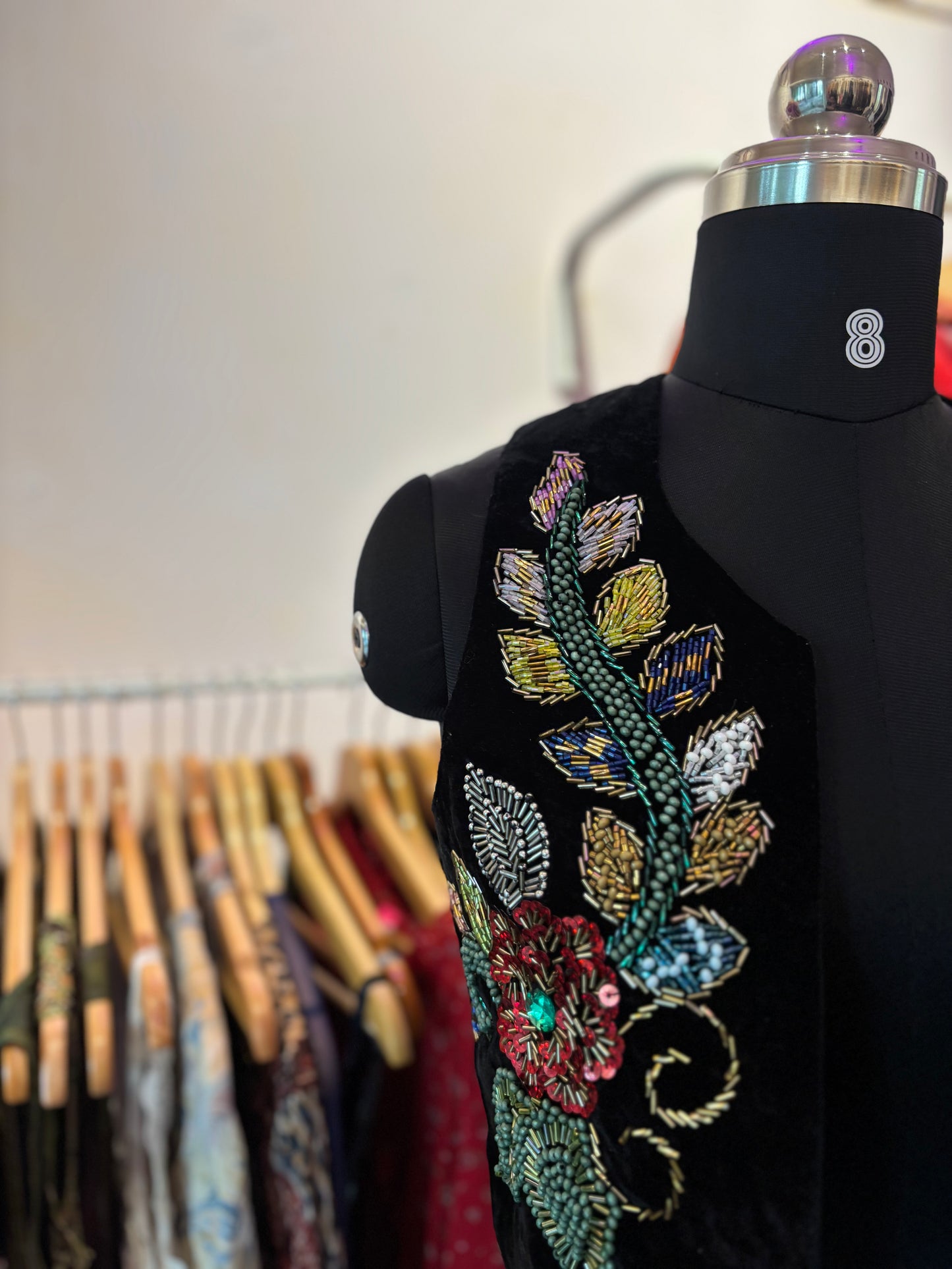 Hand embroidered vintage vest