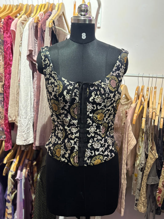 Timeless brocade corset