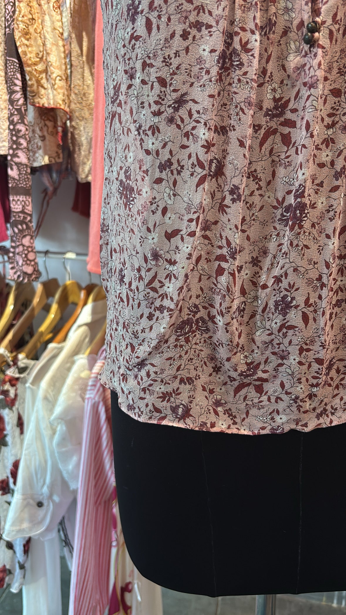 Massimo Dutti floral silk blouse