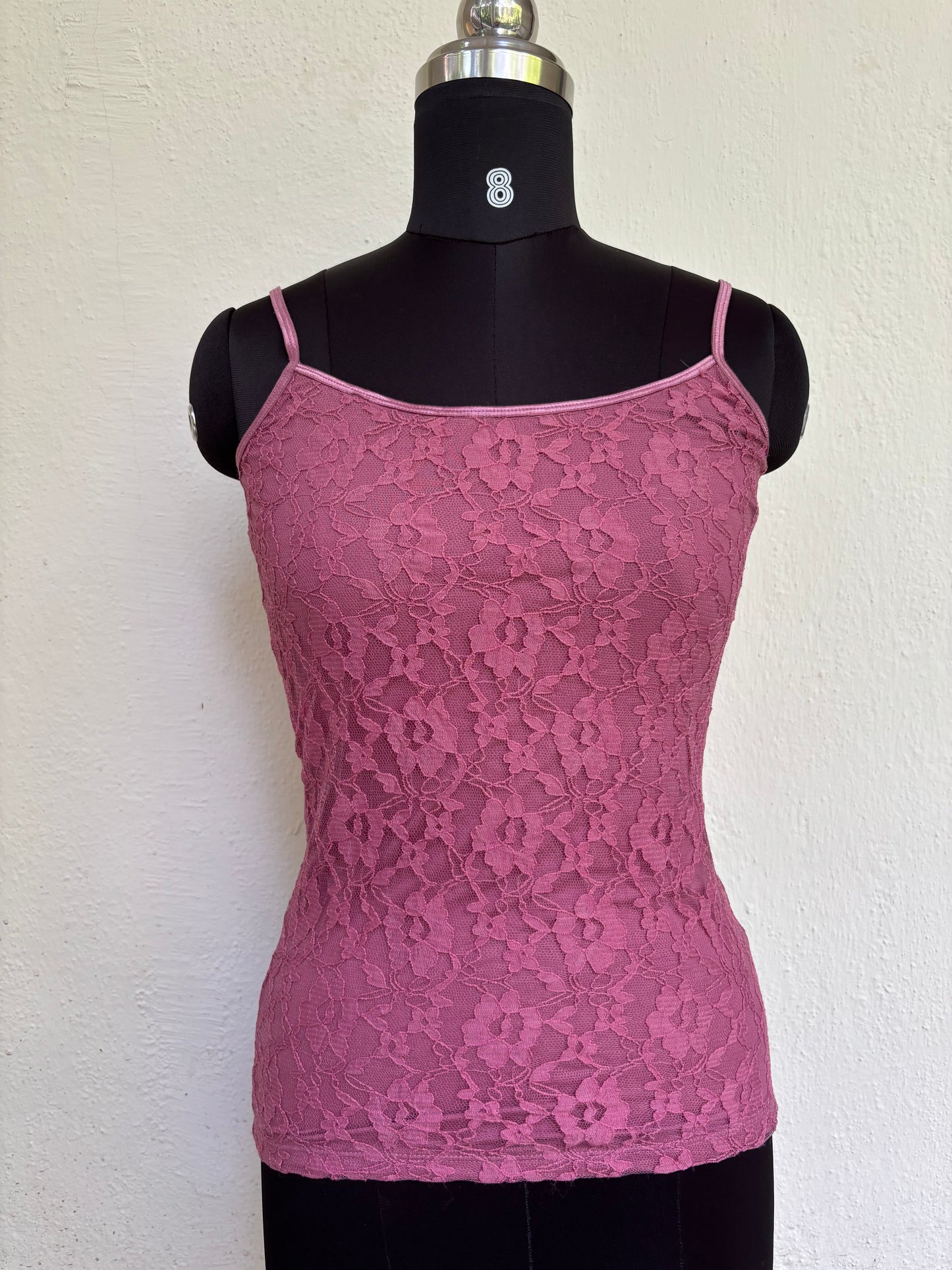 Pink lacy cami