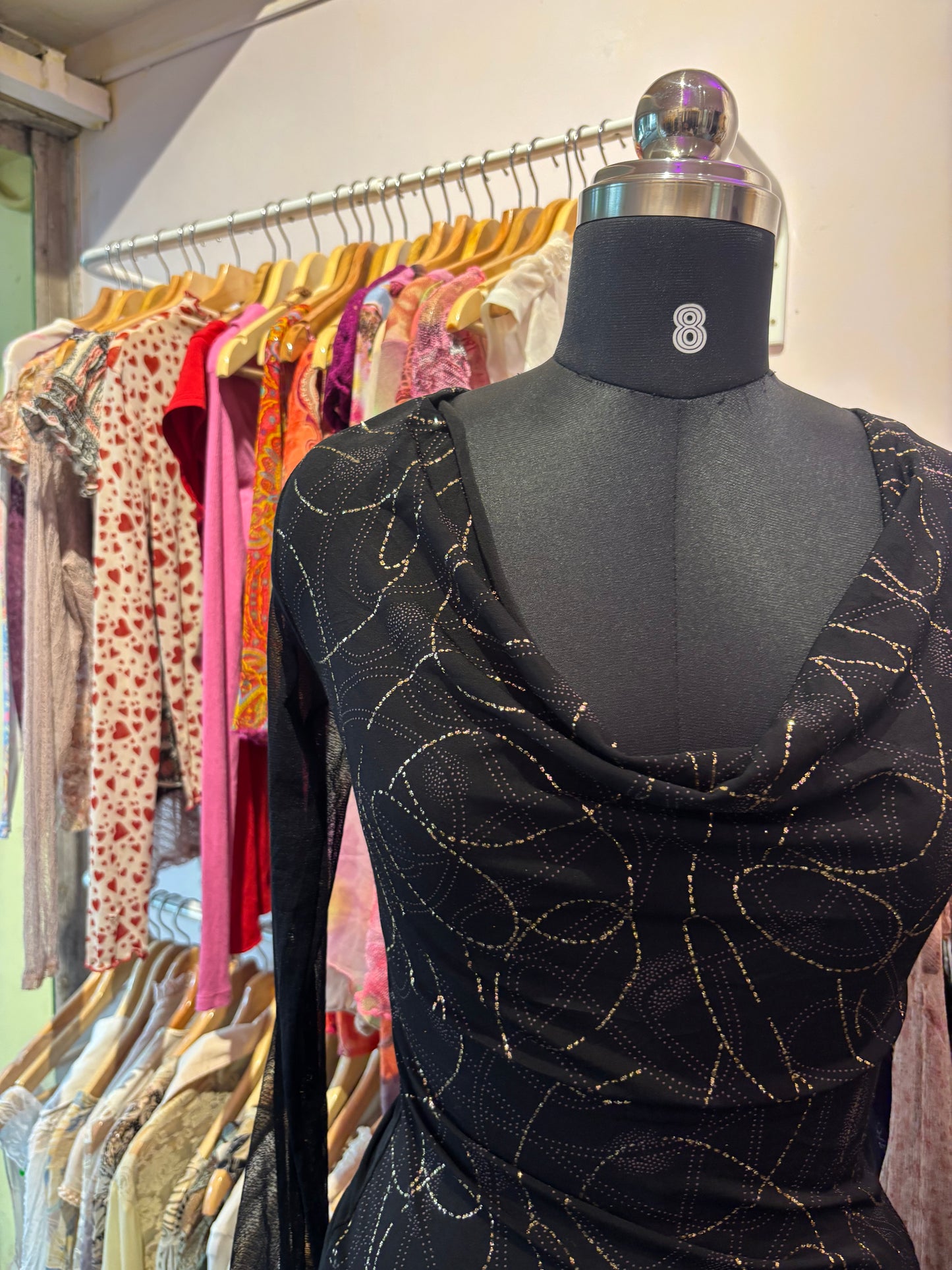 Cowl neck celestial top