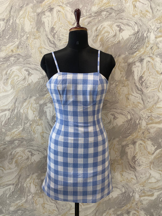 70’s checkered dress with back knot