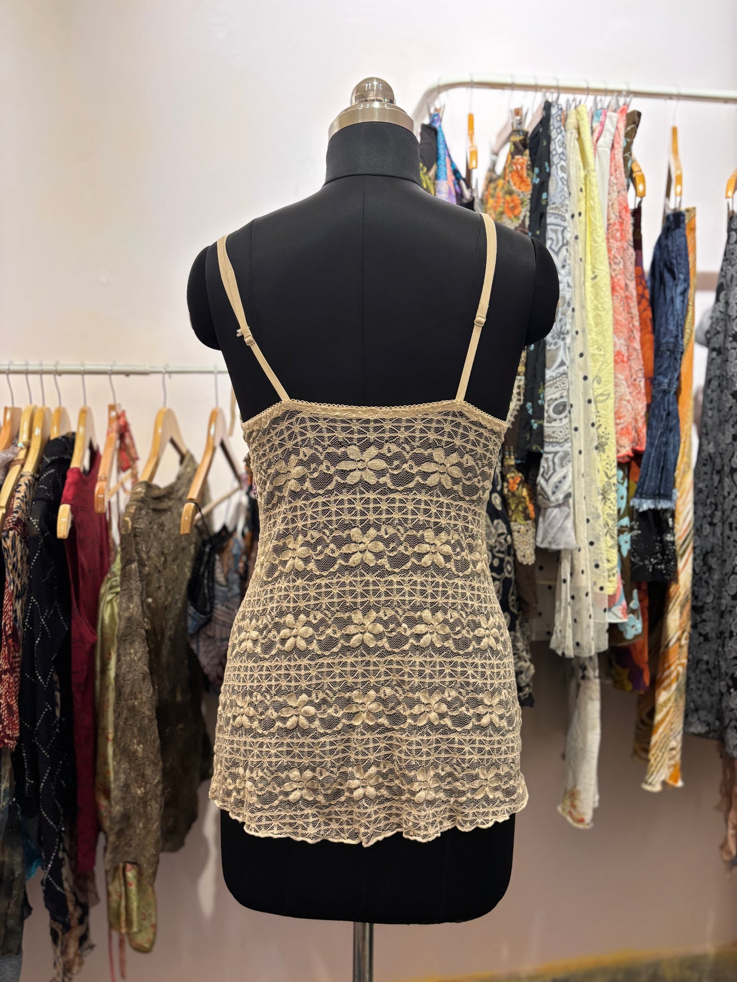 Cappuccino lacy short dress