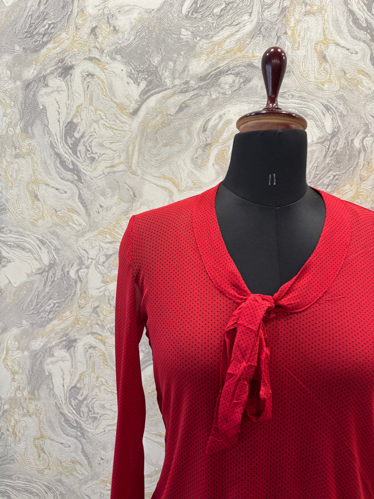 Timeless red tie top