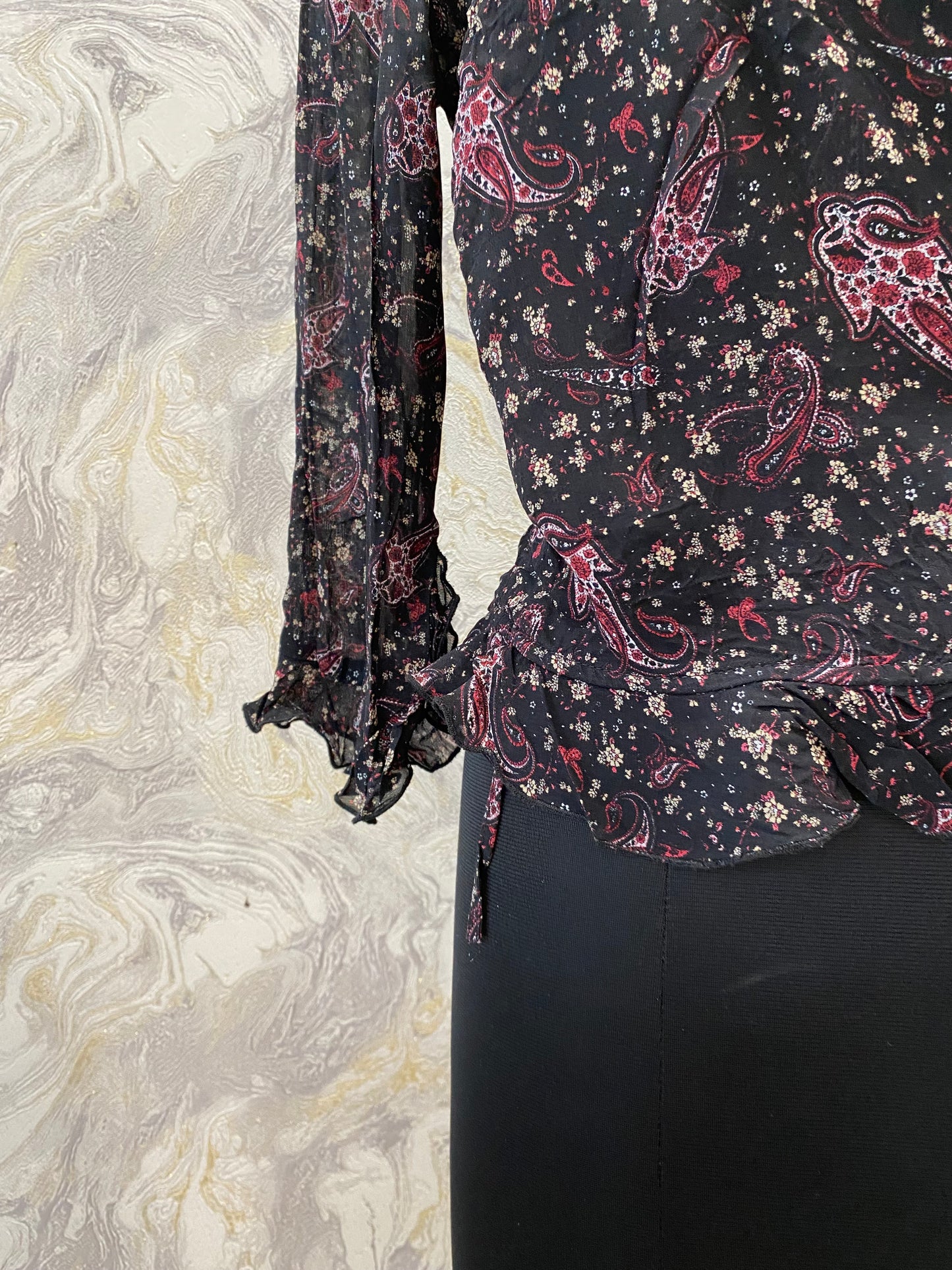 Paisley overlapping top