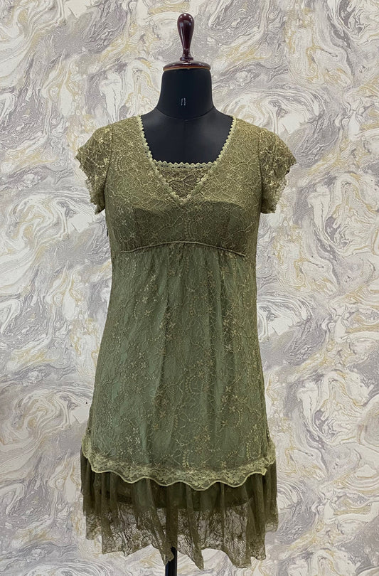 Olive lacy dress