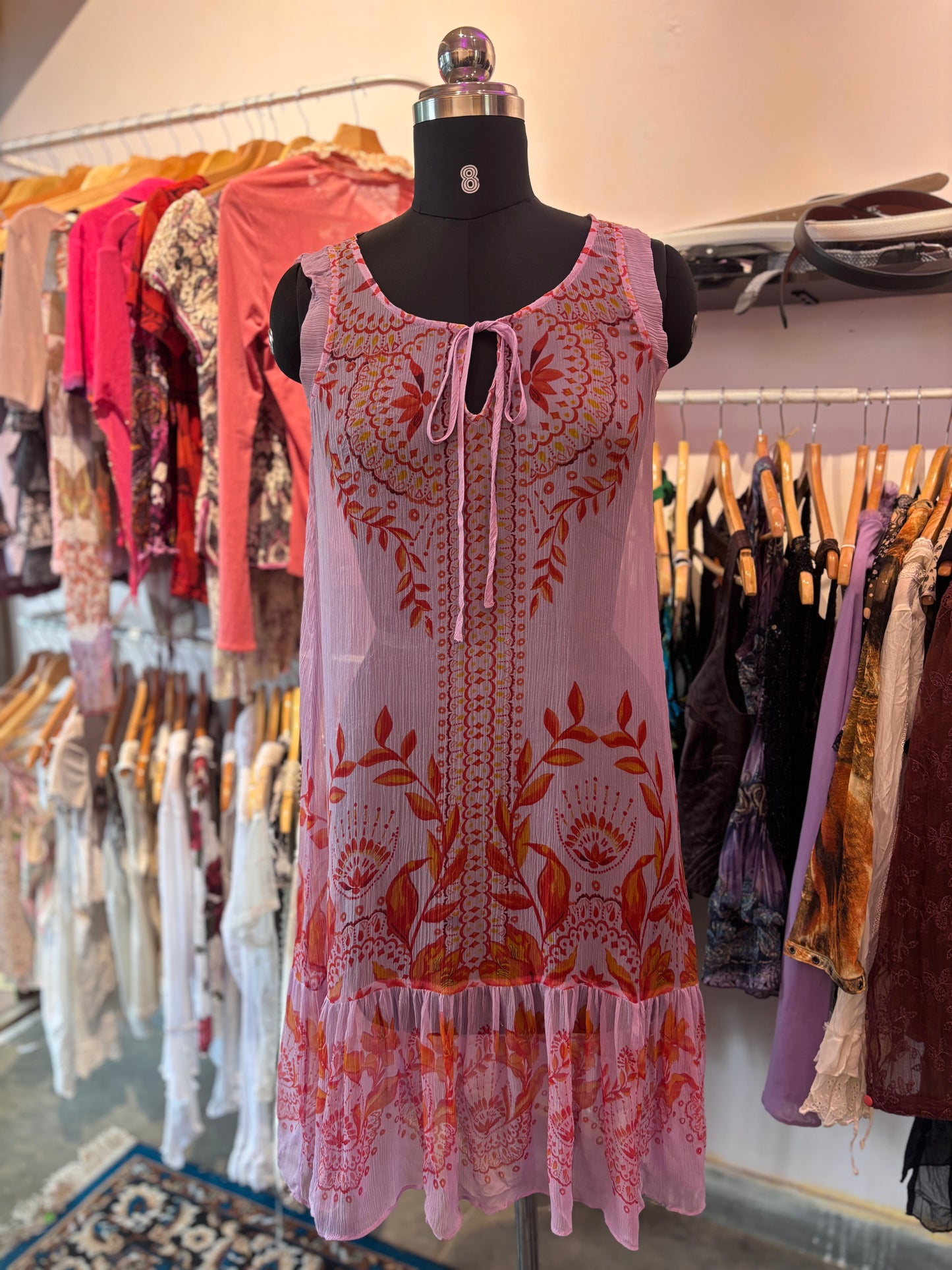 Floret silk dress